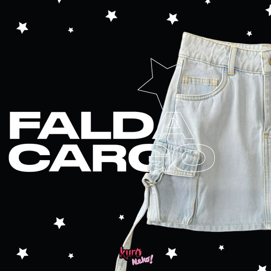 FALDA CARGO AZUL