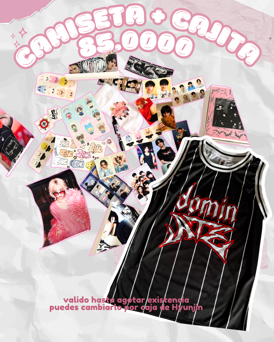 COMBO CAMISETA Y CAJITA SKZ