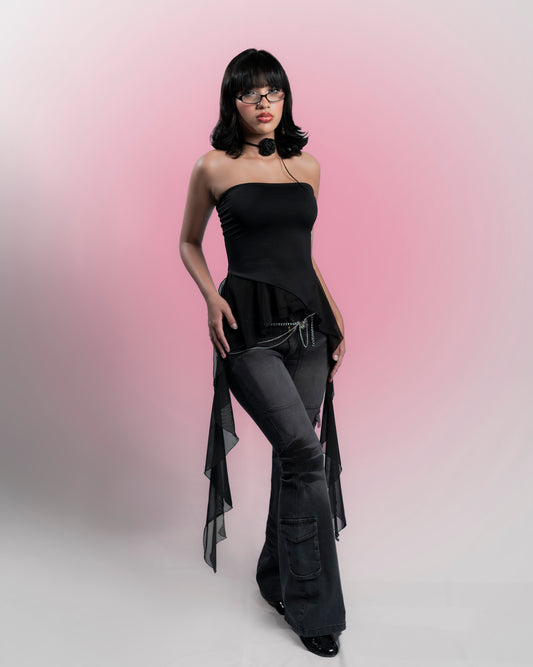 TOP BOLEROS NEGRO