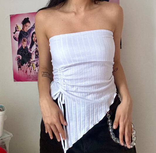 TOP STRAPLESS BLANCO
