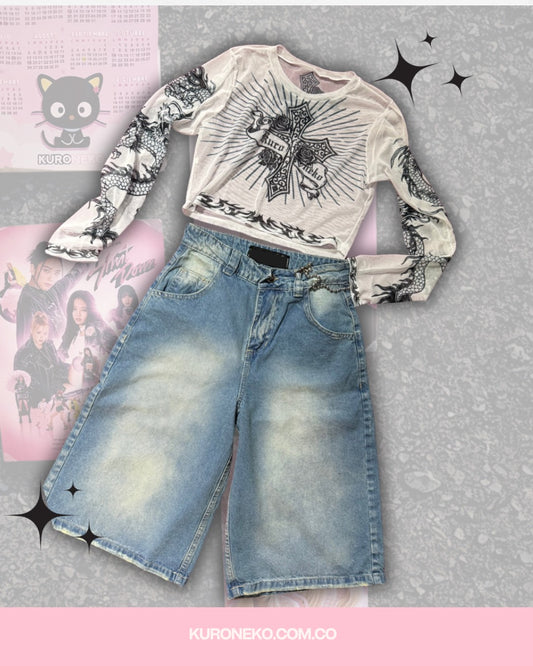 TOP MALLATEX GRUNGE KURO