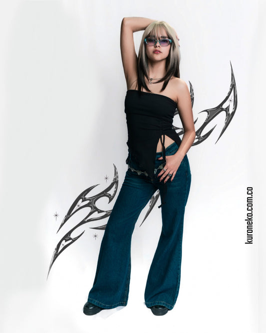 JEAN Y2K AZUL OSCURO